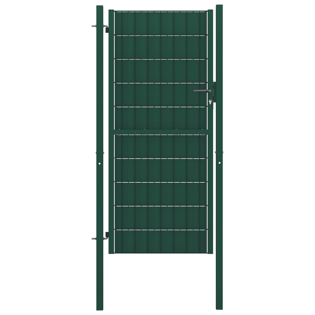 Port Vidaxl 100x204 cm PVC a ocelová zelená