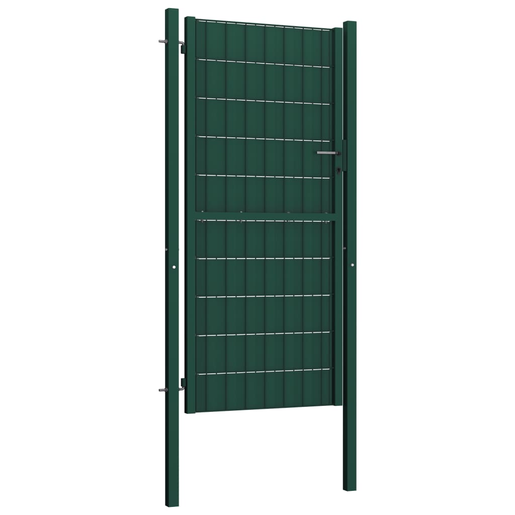 Port Vidaxl 100x204 cm PVC a ocelová zelená