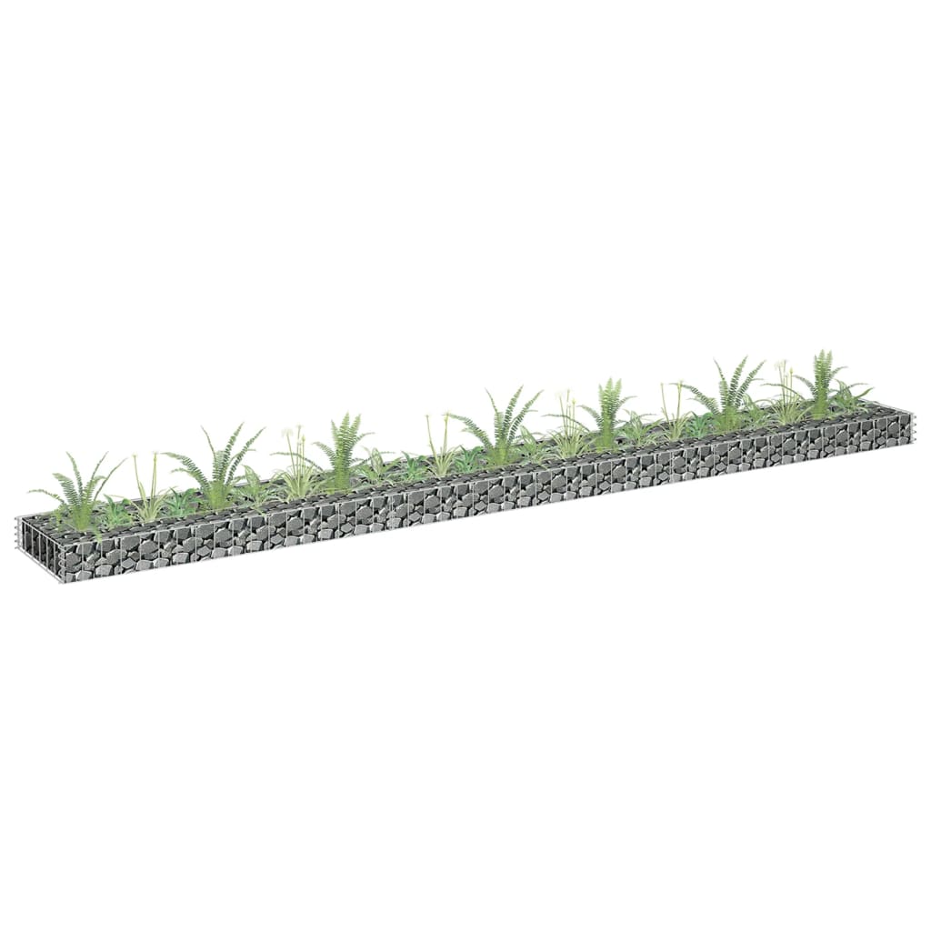 Vidaxl Gabion Planilnik je dvignil 270x30x10 cm pocinkano jeklo
