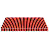 Vidaxl laifeldoek 400x300 cm platno oranžna in rjava