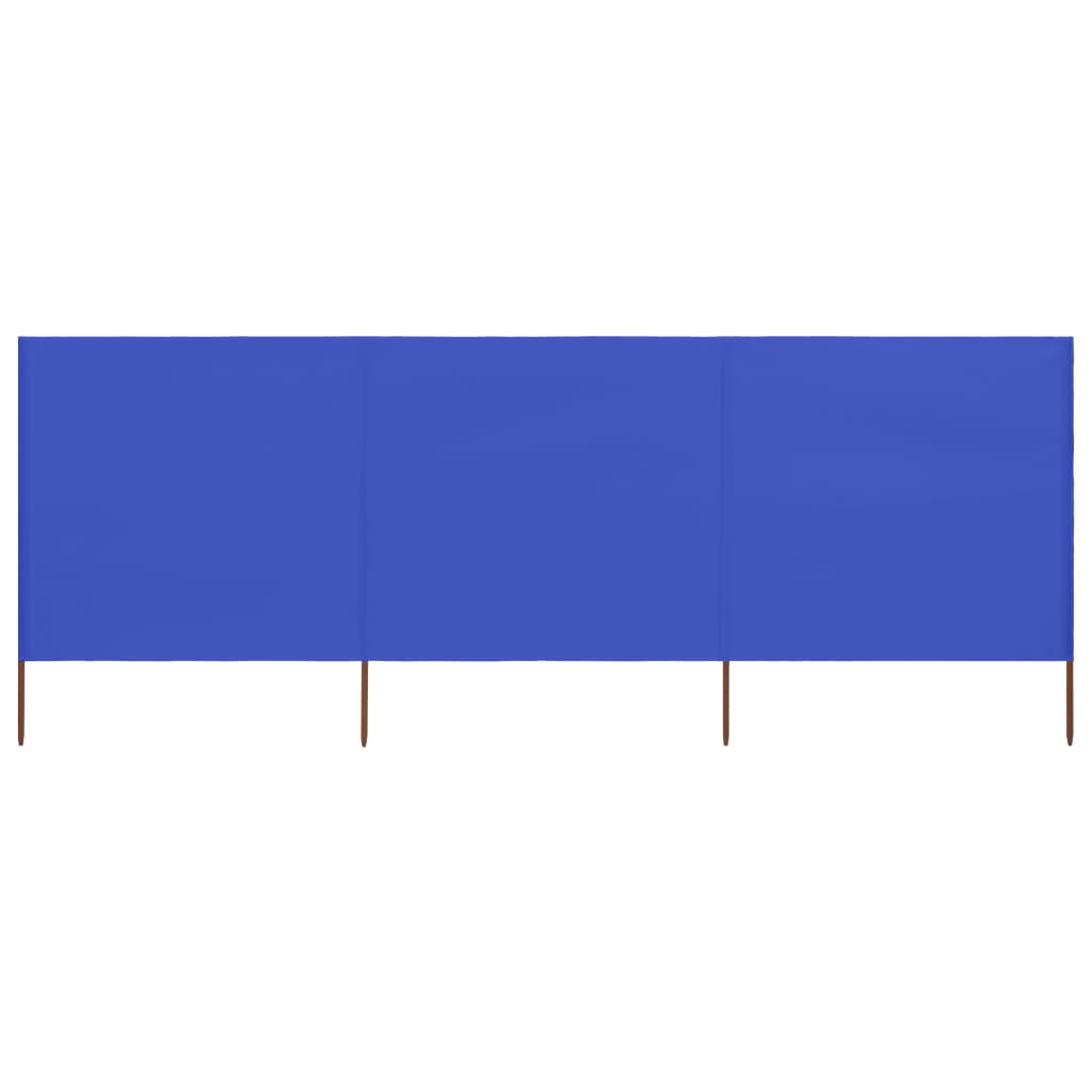 Vidaxl Windshield 3 Panels 400x120 cm Stoff Azure blo