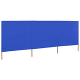 Vidaxl Windshield 3 Panels 400x120 cm Stoff Azure blo