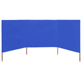 Vidaxl Windshield 3 Panels 400x120 cm Stoff Azure blo