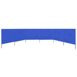 VidaXL Windshield 6 panels 800x80 cm fabric azure blue