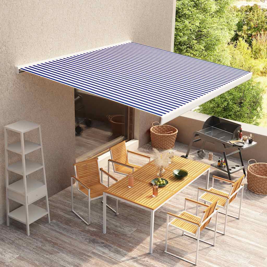 VidaXL Laifeldoek 500x300 cm Canvas Blue and White