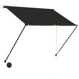 Vidaxl Luifel extendable with LED 150x150 cm anthracite