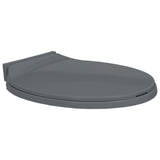 Asiento de inodoro Vidaxl gris ovalado de color suave