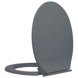 Asiento de inodoro Vidaxl gris ovalado de color suave