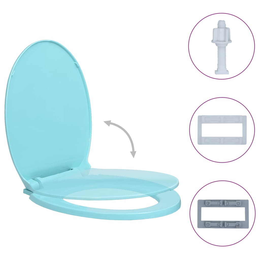 Vidaxl Toilette Sëtz soft-zouen oval gréng