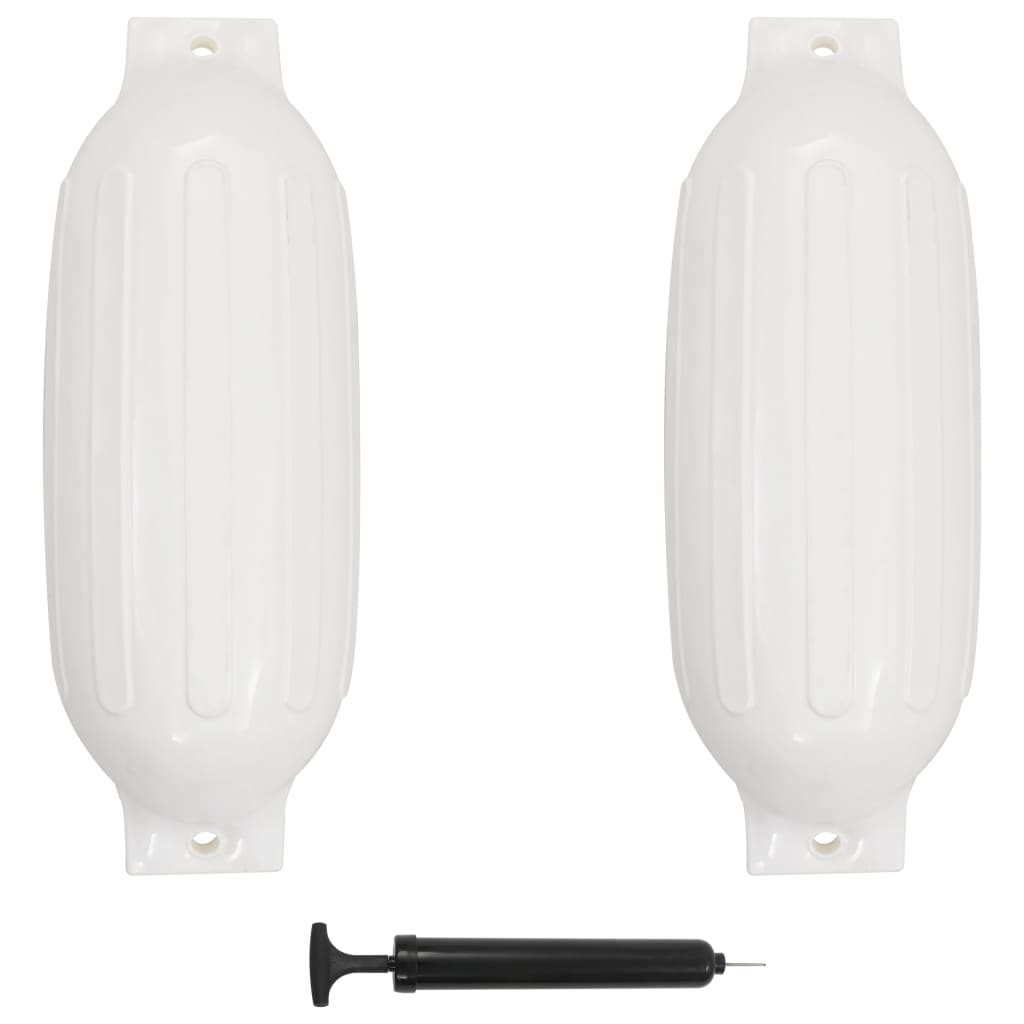 VIDAXL BOOTSTOOT CUSHIONS 2 PCS 69X21,5 CM PVC White