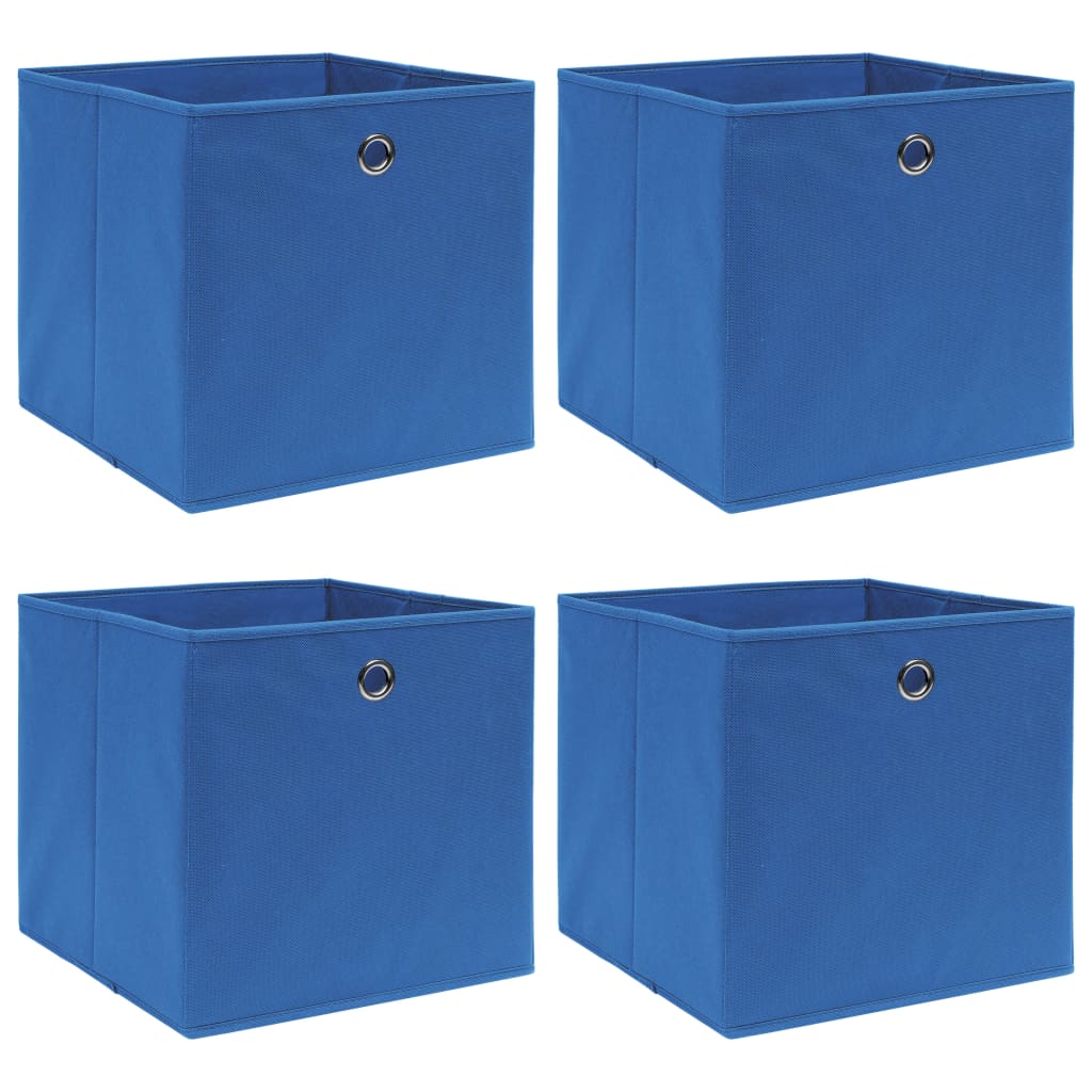 Škatle za shranjevanje Vidaxl 4 PCS 32X32X32 cm tkanina modra