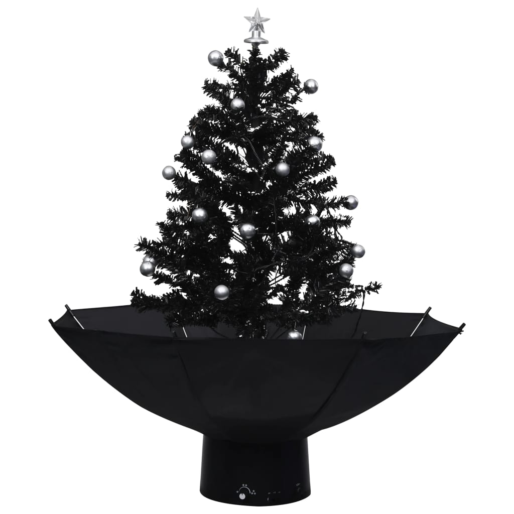 Vidaxl Christmas tree Snowing with umbrellasis 75 cm PVC Black