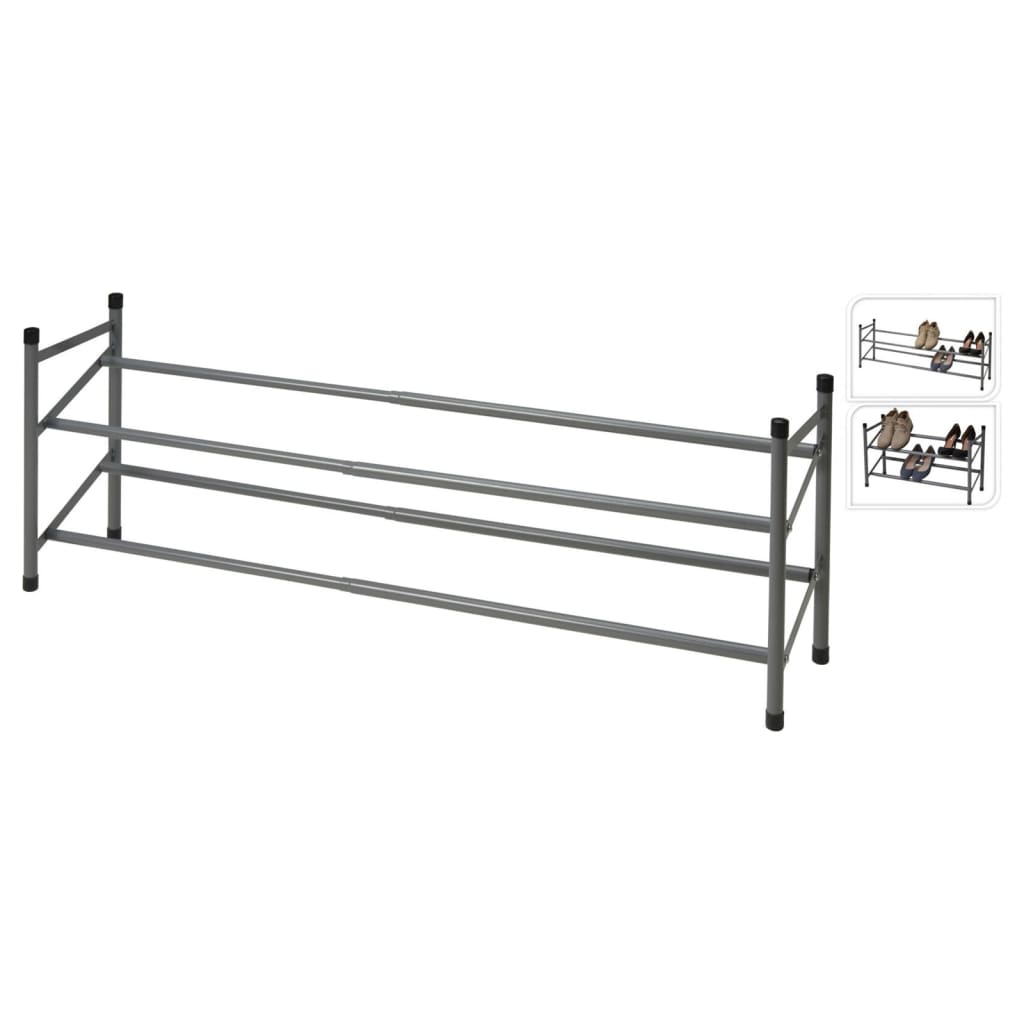 Storage Solutions shoe rack with 2 layers (61.5-115) x23x38 cm