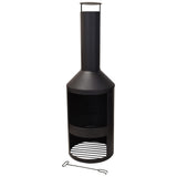 Progarden -Kamin mit Schornstein 134 cm Metall