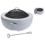Progarden Progarden Fire Bowl s grilovací mřížkou kolem 60x25 cm světle šedá