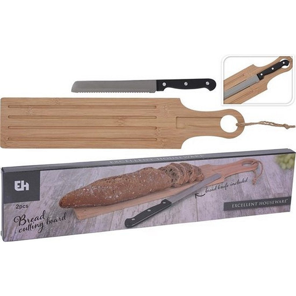 Ausgezeichnete Hauswaren Holzbrotbrett mit Brotmesser