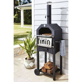 Progarden 2-in-1 barbecue pizza oven 68 x 48 x 156 cm stainless steel black