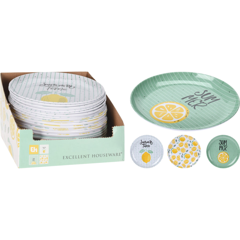 Ausgezeichnete Hauswarenplatte Ø20 cm Zitrone 3 Assorti