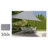Progarden Triángulo de tela de sombra de progarden 3x3x3 m gris