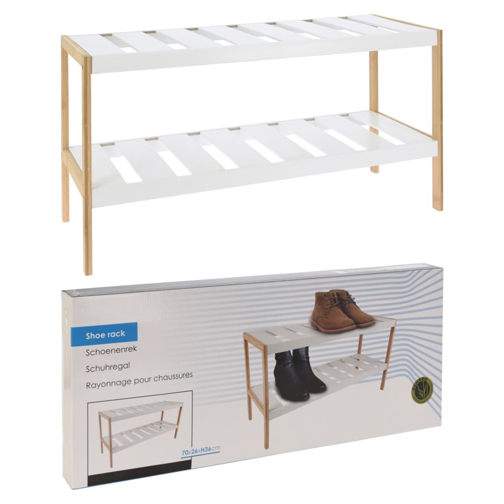 Storage Solutions Storage Solutions shoe rack with 2 layers 70x26x36 cm