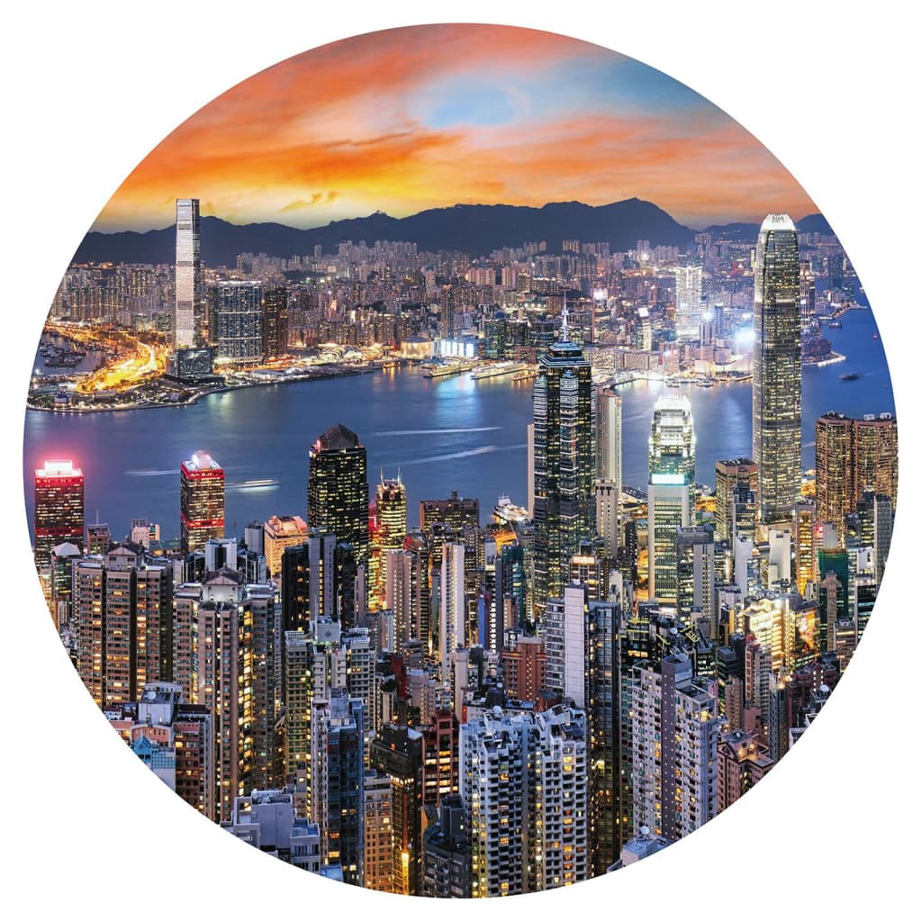 Wallart Wallart Wallow Circle Skyline by Night 142.5 cm