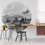 Wallart Wallow Circle Landscape of Guadeloupe 190 cm