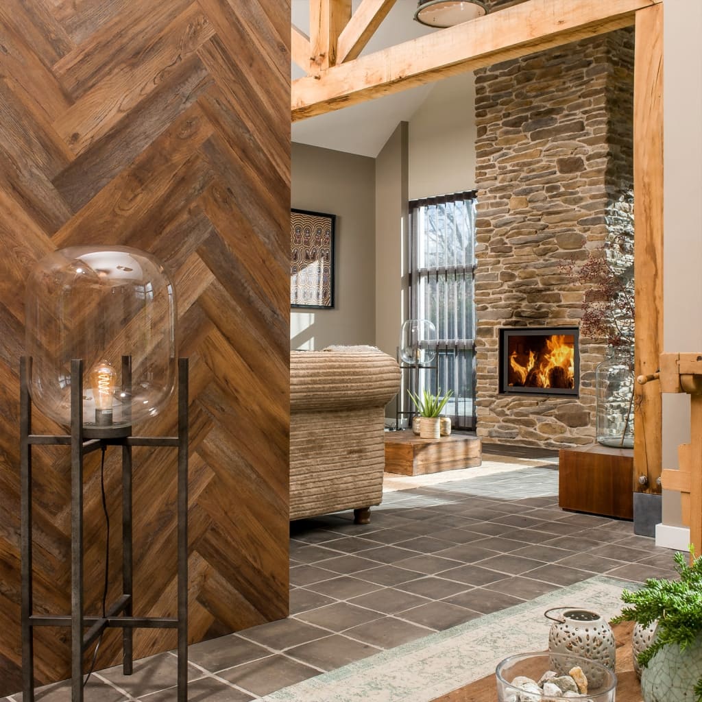 Wallart-Bretter Holz-aus-aus-Sandholz-Eiche braun