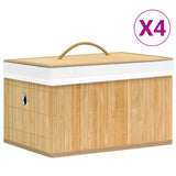 Úložné boxy Vidaxl 4 ST BAMBOO