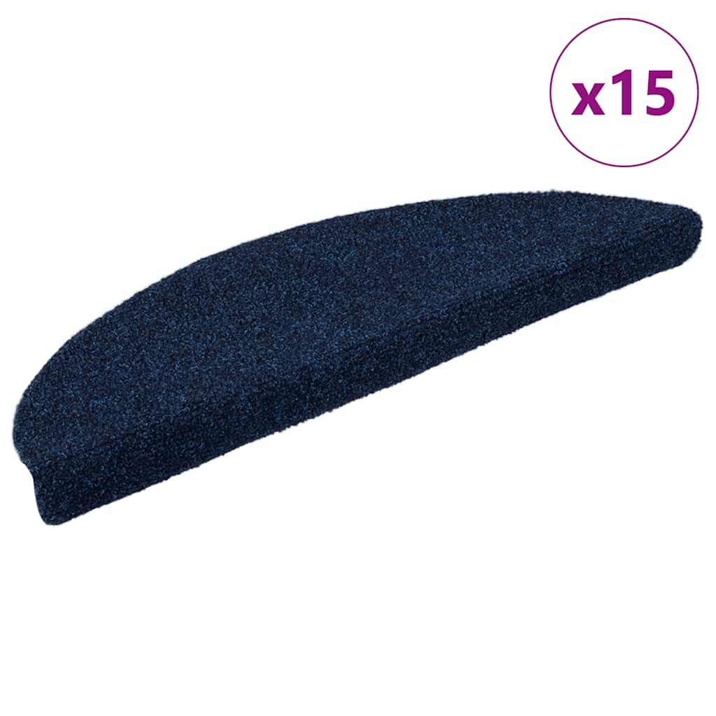Vidaxl tappetini scale autoadesivo 15 st 56x17x3 cm felice blu navy blu navy