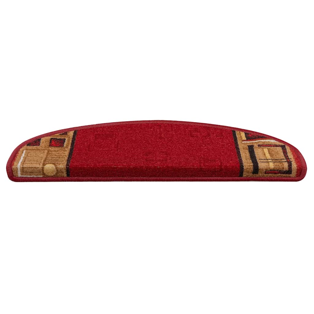 Vidaxl tappetini per autoadesivo 15 st 65x21x4 cm rosso