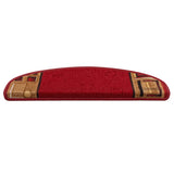 Vidaxl tappetini per autoadesivo 15 st 65x21x4 cm rosso