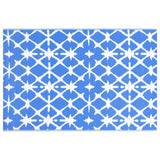 Vidaxl außerhalb des Teppichs Arakil 190x290 cm pp blau und weiß