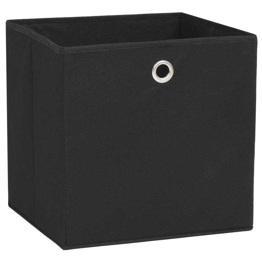 Úložné boxy Vidaxl 4 ks 28x28x28 cm Netkaná látka černá