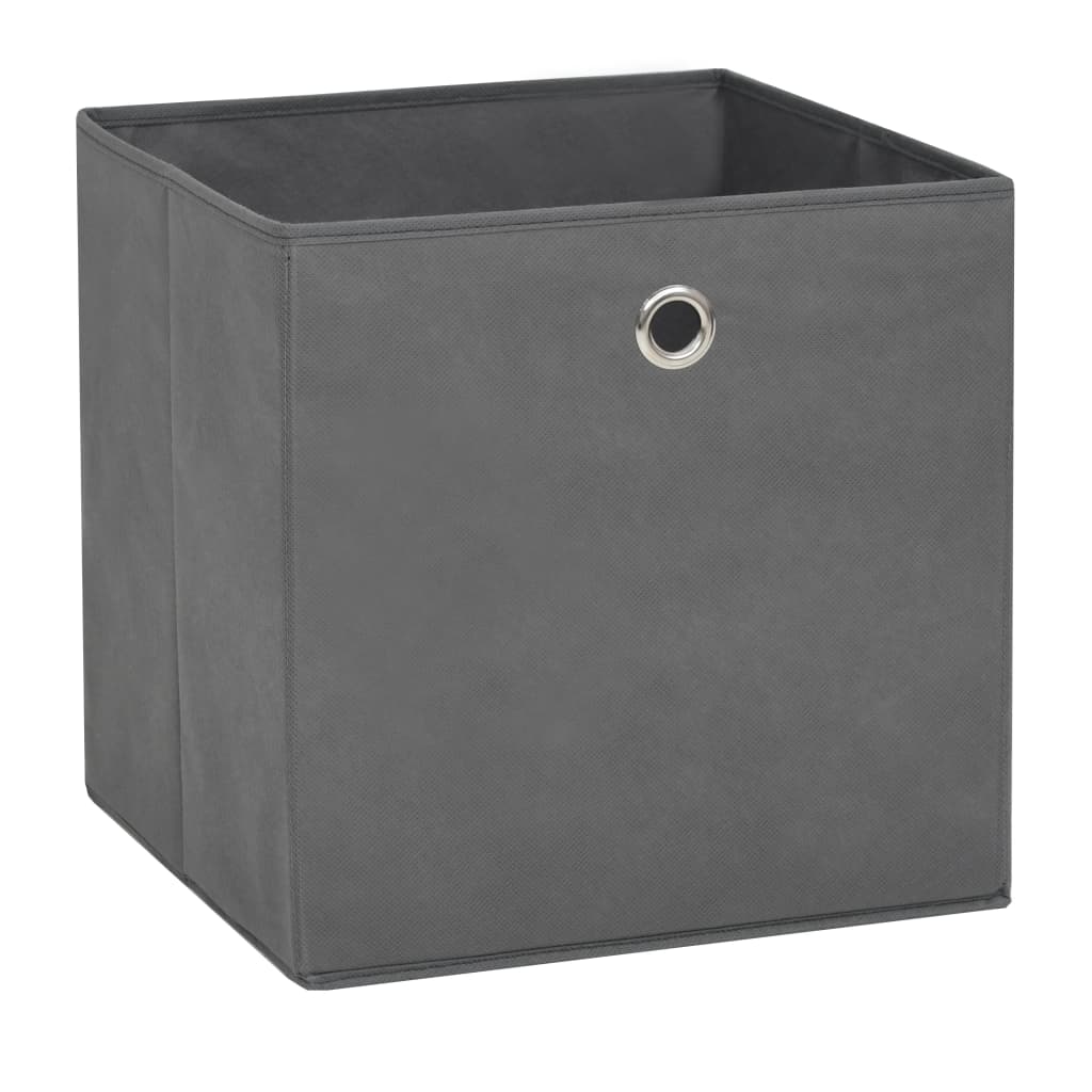 Vidaxl storage boxes 4 pcs 28x28x28 cm nonwoven fabric gray