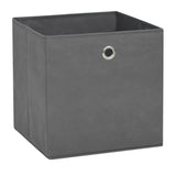 Vidaxl storage boxes 4 pcs 28x28x28 cm nonwoven fabric gray