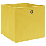 Úložné boxy Vidaxl 4 ks 28x28x28 cm Netkaná látka žlutá