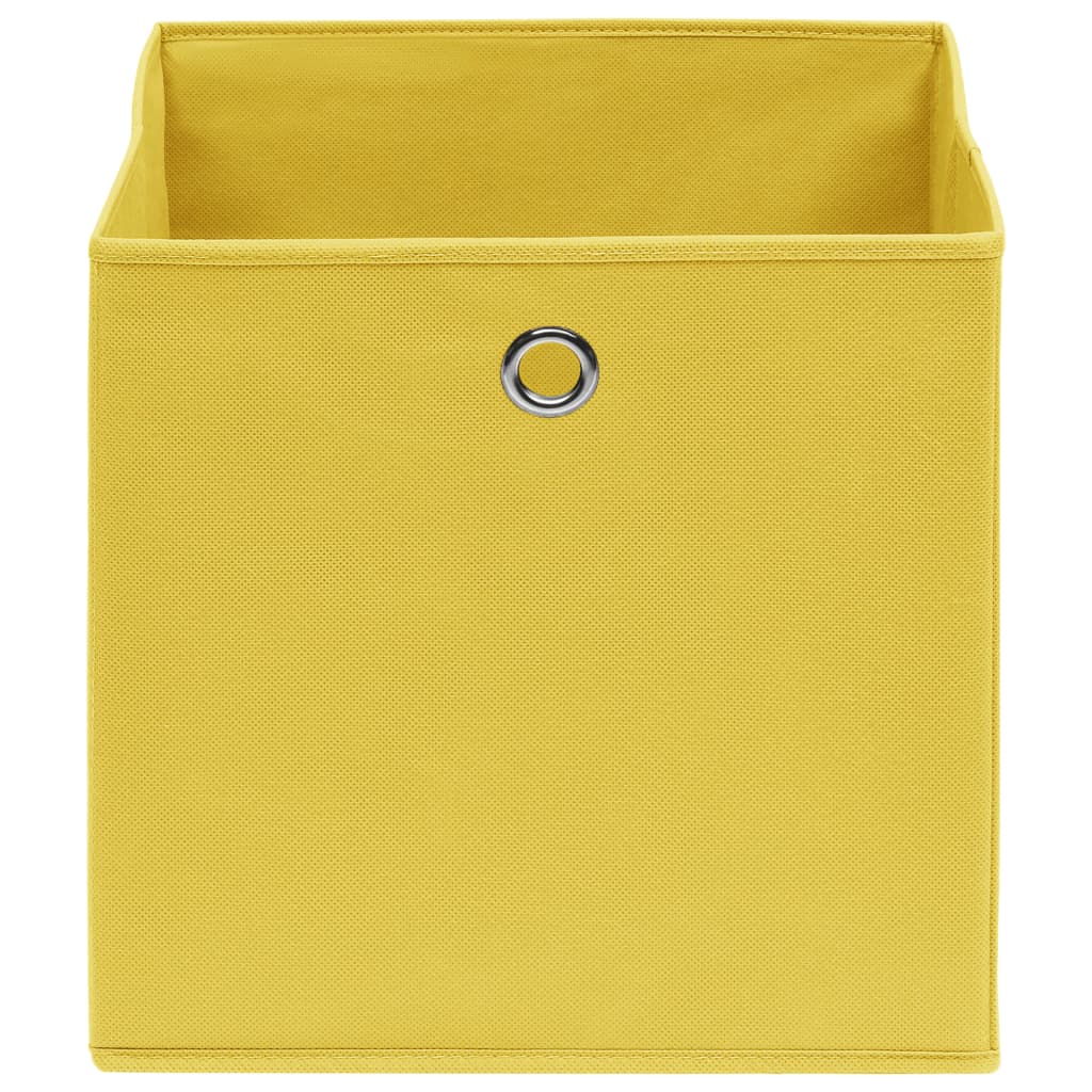 Úložné boxy Vidaxl 4 ks 28x28x28 cm Netkaná látka žlutá