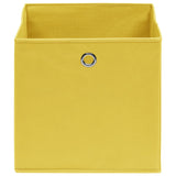 Úložné boxy Vidaxl 4 ks 28x28x28 cm Netkaná látka žlutá