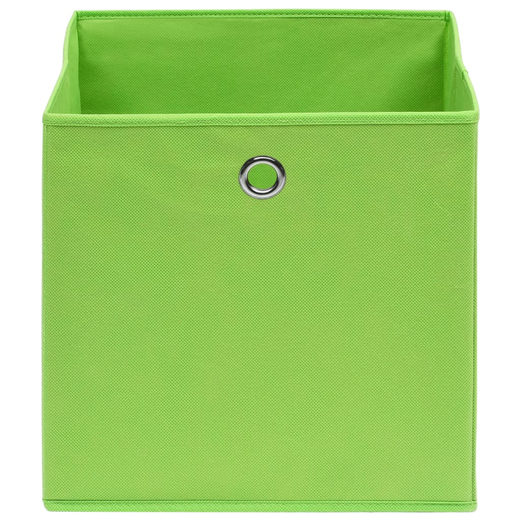 Úložné boxy Vidaxl 4 ks 28x28x28 cm Netkaná látka zelená