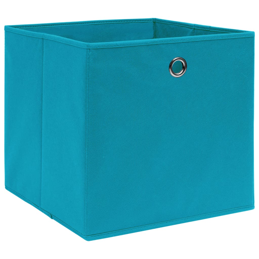 Úložné boxy Vidaxl 10 ks 28x28x28 cm Netkaná látka dítě modrá