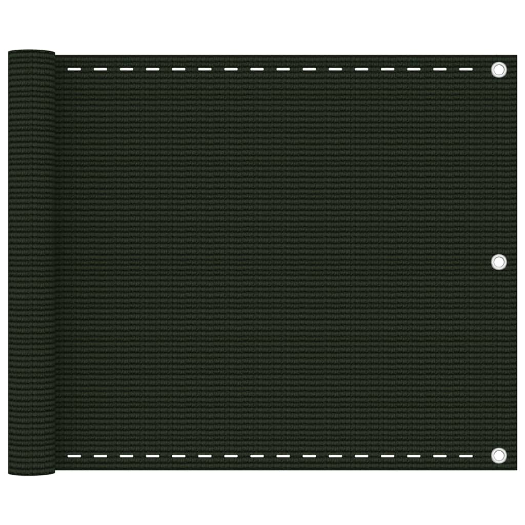 Vidaxl Balcony screen 75x600 cm HDPE DonkerGroen