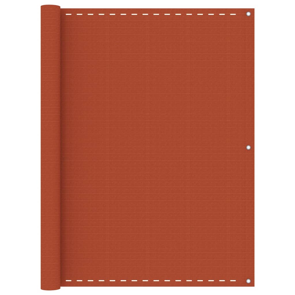 Vidaxl balkongskjerm 120x600 cm hdpe oranje