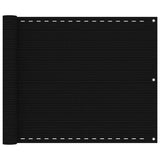 Vidaxl balkonskærm 75x400 cm HDPE sort