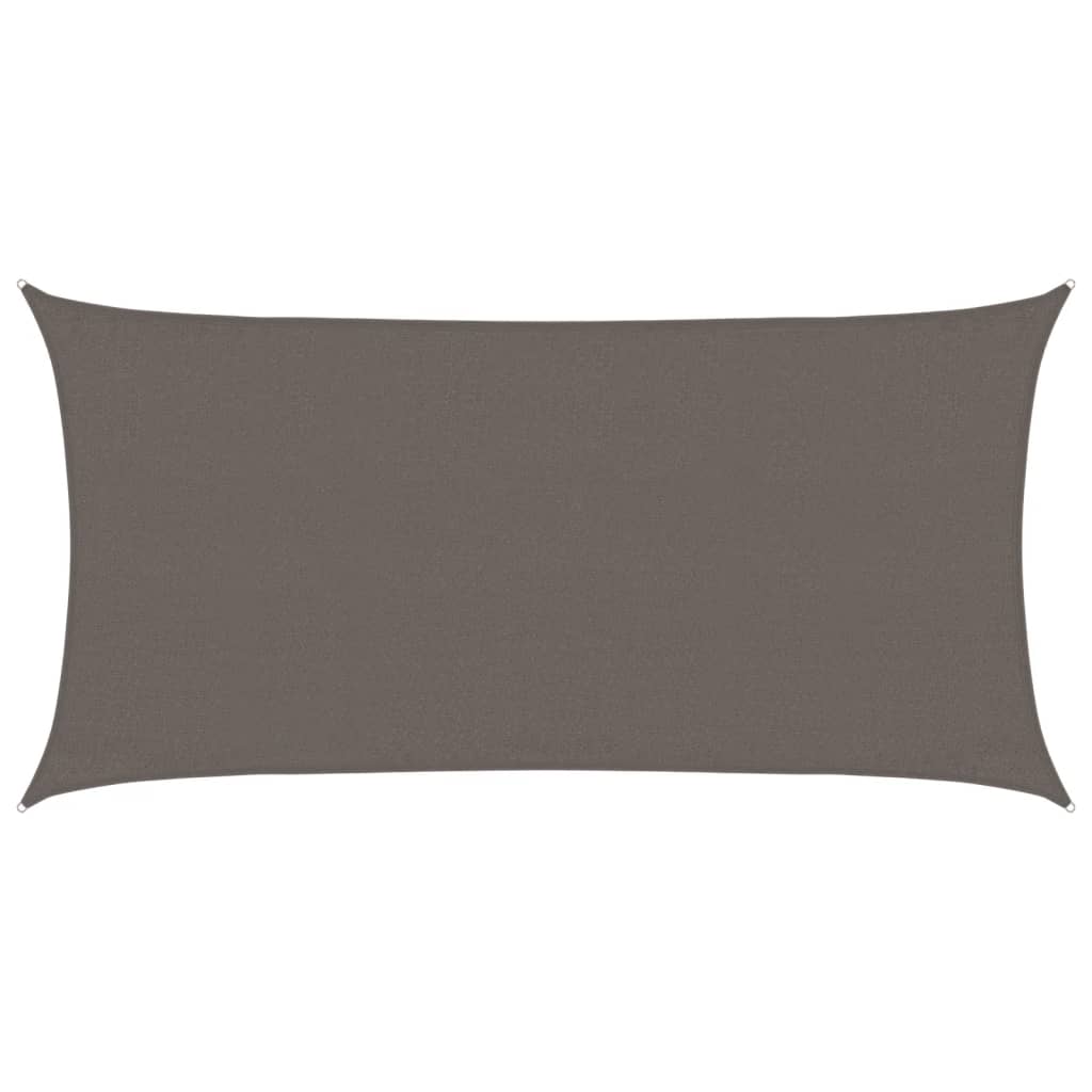 Vidaxl Zonnezeil 160 g m² 3x6 m HDPE Anthracite -Colored