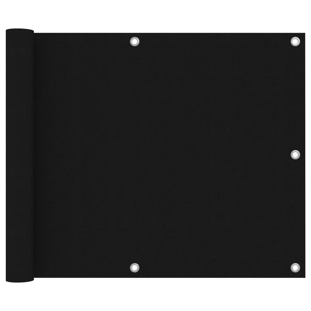 Vidaxl balkonskærm 75x400 cm Oxford stof sort