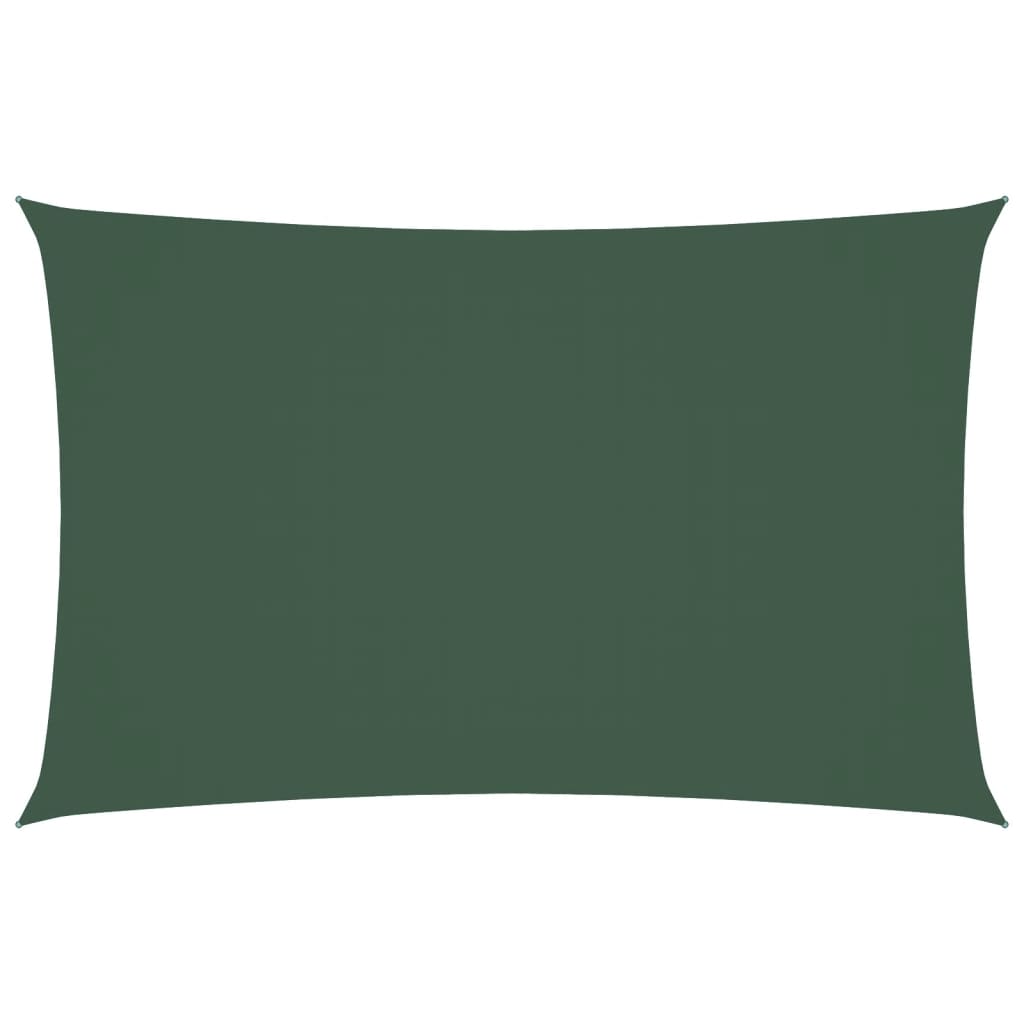 Vidaxl Sun Shade Rectangular 2x5 M Tessuto Oxford Verde scuro