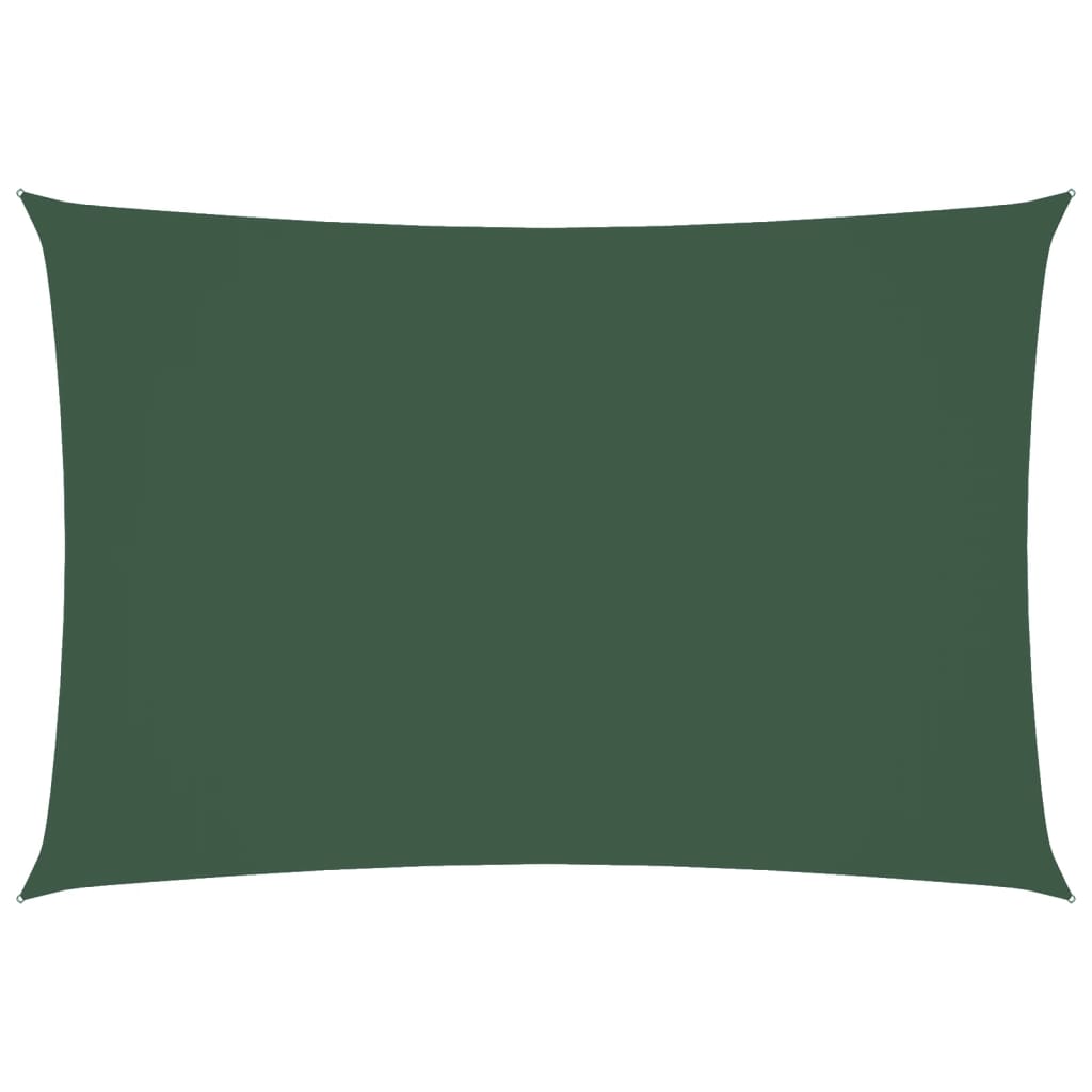 Vidaxl Sun Shade Rectangular 3x5 M tessuto Oxford Verde scuro