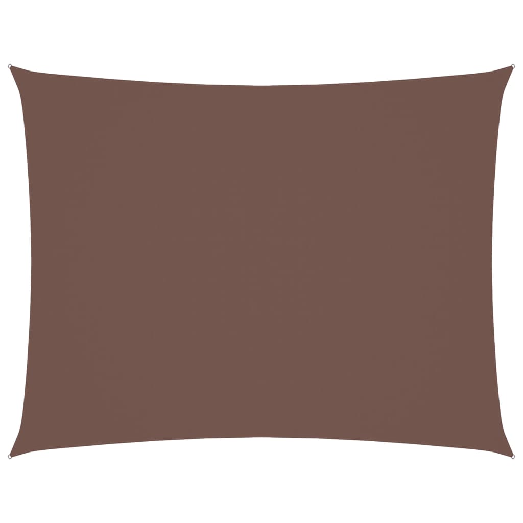 Vidaxl Sun Shade Rectangular 3.5x5 M tessuto Oxford marrone