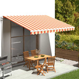 Tissu de remplacement de Vidaxl pour Luifel 4,5x3 m jaune et orange