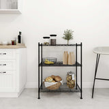 Vidaxl storage rack 3-layer 150 kg 60x35x76 cm black